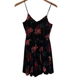 Divided H & M Velvet Floral Romper Size 2